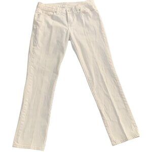 London Jean White Straight Leg 5-Pocket Jeans Sz 6 #131B
